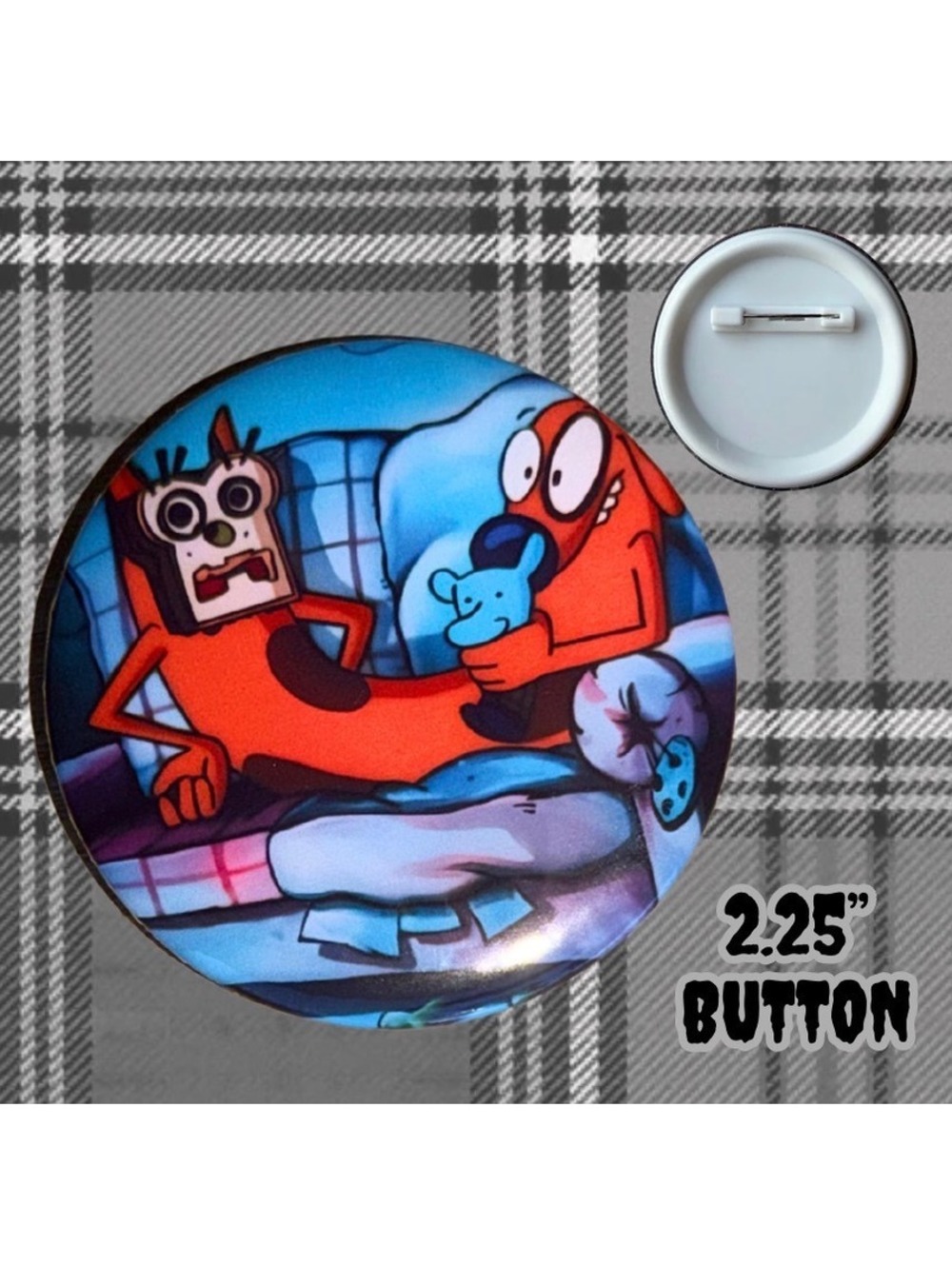 CatDog 2.25" Handmade Button